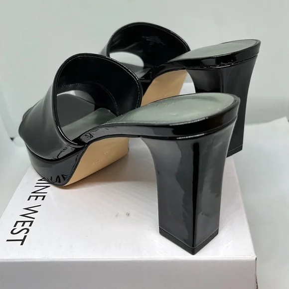 Nine West Black Patton Slip On Shoes with with 4” Heels - Picture 4 of 5